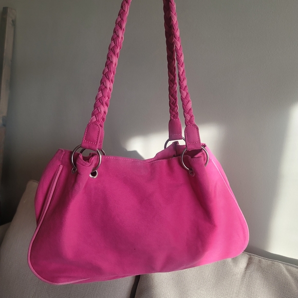 Lacoste Vintage Parfums Cosmetic Purse Braided Handle Tote Pink Bag Med… - Picture 5 of 9